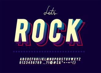 Stylish bold 3D font effect, youth typography style, with highlight gradient color and shadow effect.