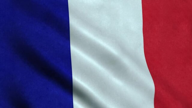 France flag waving - French