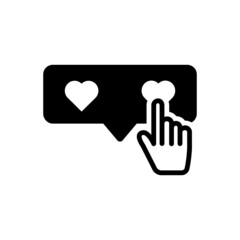 Black solid  icon for follow