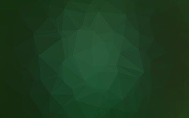 Dark Green vector abstract mosaic background. Modern geometrical abstract illustration with gradient. Brand new style for your business design.