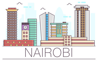Fototapeta na wymiar Nairobi Skyline 