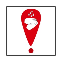 Warning Covid-19. Wash your hand often soapy water