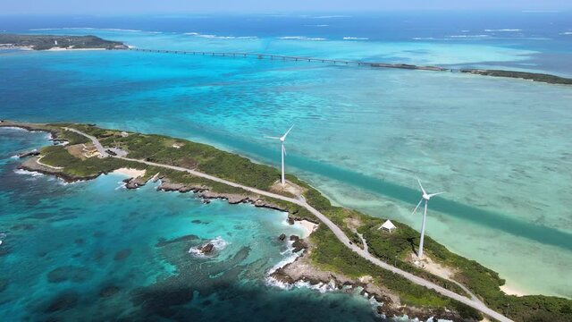 4Kドローン空撮・沖縄県・宮古島・西平安名崎