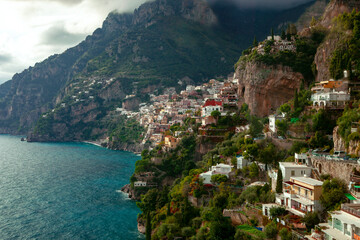 beautiful scenic of route to positano southern italy