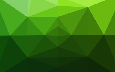 Light Green vector abstract polygonal texture. Triangular geometric sample with gradient.  The best triangular design for your business.