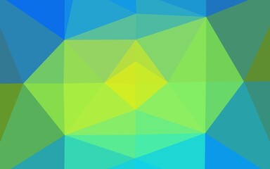 Light Blue, Yellow vector triangle mosaic cover. Brand new colorful illustration in with gradient. The best triangular design for your business.