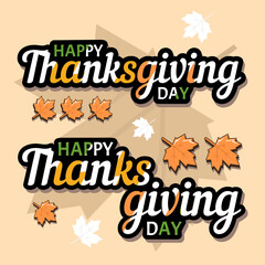 vector illustration of happy thanksgiving day