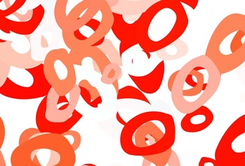 Light Red vector background with bubbles.