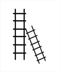 stairs vector graphic design illustration.ladder icon on a white background.