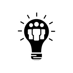 Business team icon. Business network building ideas icon. Design template vector