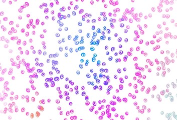 Light Pink, Blue vector texture with disks.