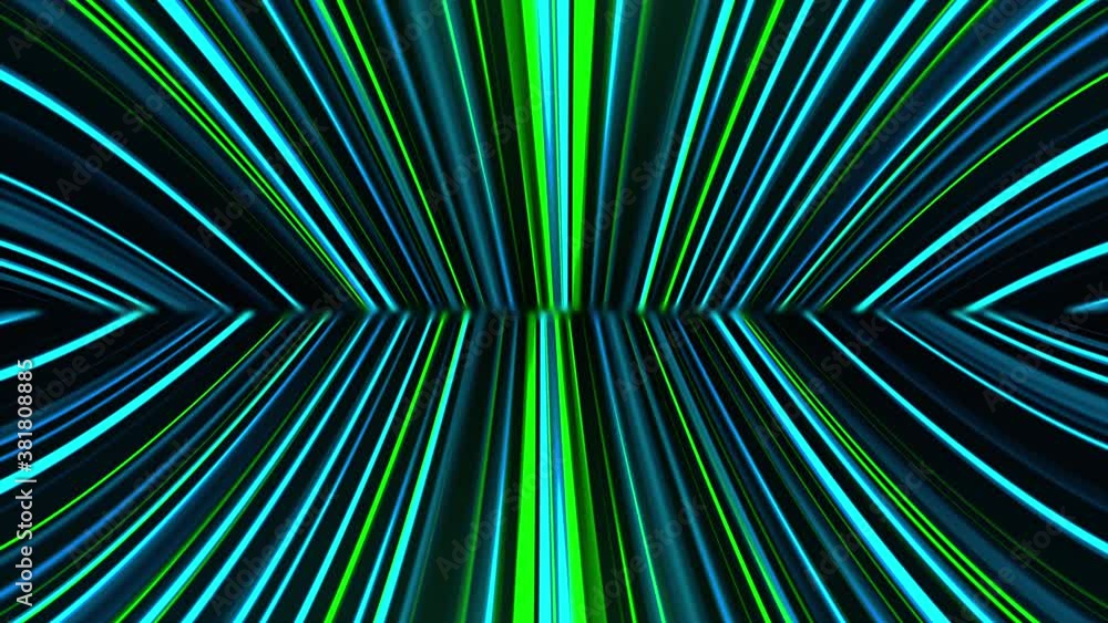 Poster abstract neon glow of spotlight lines, computer generated. 3d rendering abstract background with col