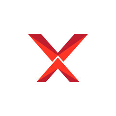 X Letter Logo Template vector icon