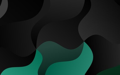 Dark Green vector template with bubble shapes. Creative illustration in halftone marble style with gradient. The template for cell phone backgrounds.