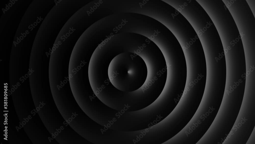 Poster abstract template with animation of dark circular waves