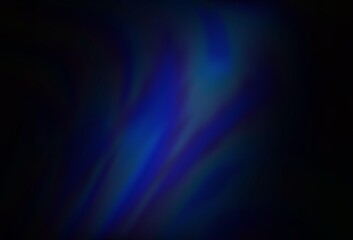 Dark BLUE vector background with curved circles.