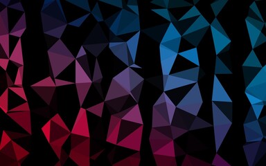 Dark Blue, Red vector polygon abstract background. Brand new colorful illustration in with gradient. Template for your brand book.