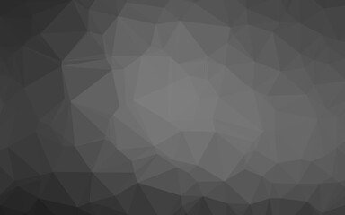 Dark Silver, Gray vector abstract mosaic backdrop. A sample with polygonal shapes. Triangular pattern for your business design.