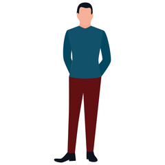 
Flat icon design of male avatar 
