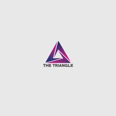 Triangle logo design .