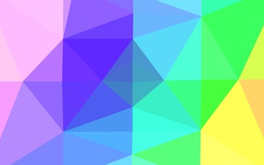 Fototapeta na wymiar Light Multicolor, Rainbow vector triangle mosaic template. Colorful abstract illustration with gradient. New texture for your design.