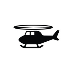 Helicopter icon vector isolated on white, logo sign and symbol.