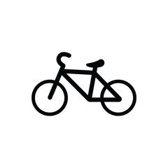 Bike icon vector isolated on white, logo sign and symbol.