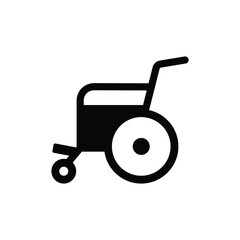 Wheelchair icon vector isolated on white, logo sign and symbol.