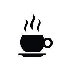 Coffee cup icon vector isolated on white, logo sign and symbol.