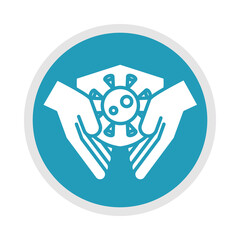 new normal, more self healthcare after coronavirus disease covid 19, blue silhouette icon