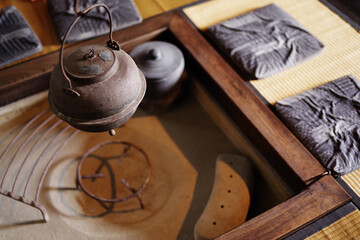 囲炉裏の茶釜