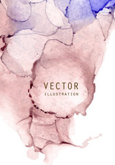 Alcohol ink vector texture. Fluid ink abstract background.