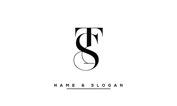 TS, ST, T, S  Abstract Letters Logo Monogram
