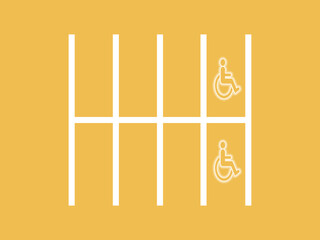 Marked parking for people with special needs 