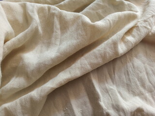 Beautiful yellow cotton clothes textured background