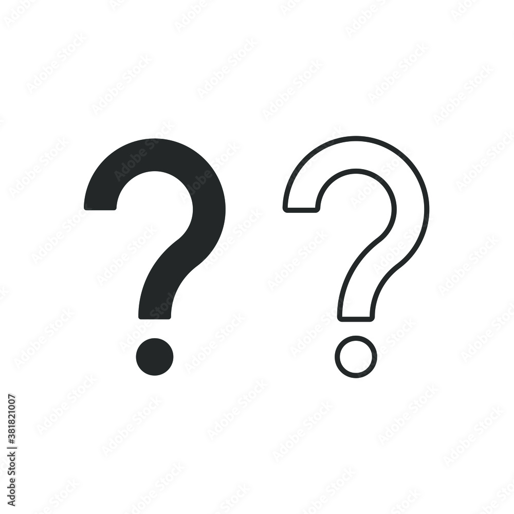 Poster question mark vector icon. helpdesk and service sign. web help and q&a symbol. riddle logo. isolated