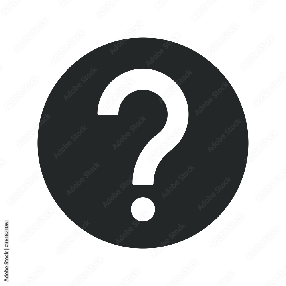 Poster question mark vector icon. helpdesk and service sign. web help and q&a symbol. riddle logo. isolated