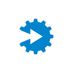Gear Arrow Vector , Industry Logo