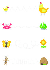 Children's educational games from 3 years old for logic.
Vector illustration for print to school, kindergarten and home