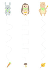 Children's educational games from 3 years old for logic.
Vector illustration for print to school, kindergarten and home