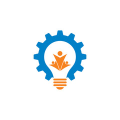 Gear Lamp Vector , Technology Logo