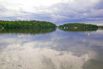 Beautiful green nature  view in Sweden 