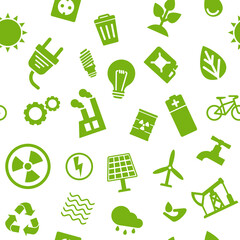 Recycle ecology Seamless pattern. Flat vector illustration.