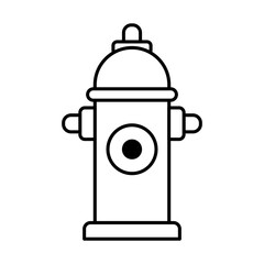 Fire hydrant icon. Fire hydrant simple silhouette. Web site page and mobile app design vector element.