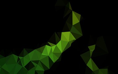 Light Green vector shining triangular background. Colorful illustration in abstract style with gradient. Textured pattern for background.
