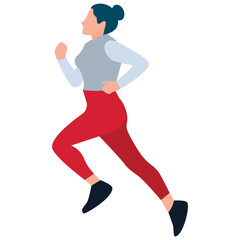 Fototapeta na wymiar Flat icon design of jogging, running 