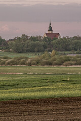 Fototapeta na wymiar Chrząszczyce panorama miejscowości