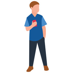 
Eating ice cream flat icon design 
