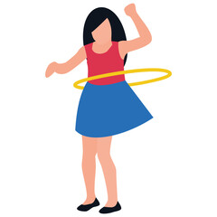 
Physical exercise flat icon design 
