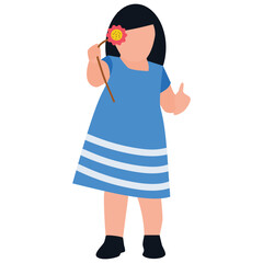 
Flat icon design of playing with football 
